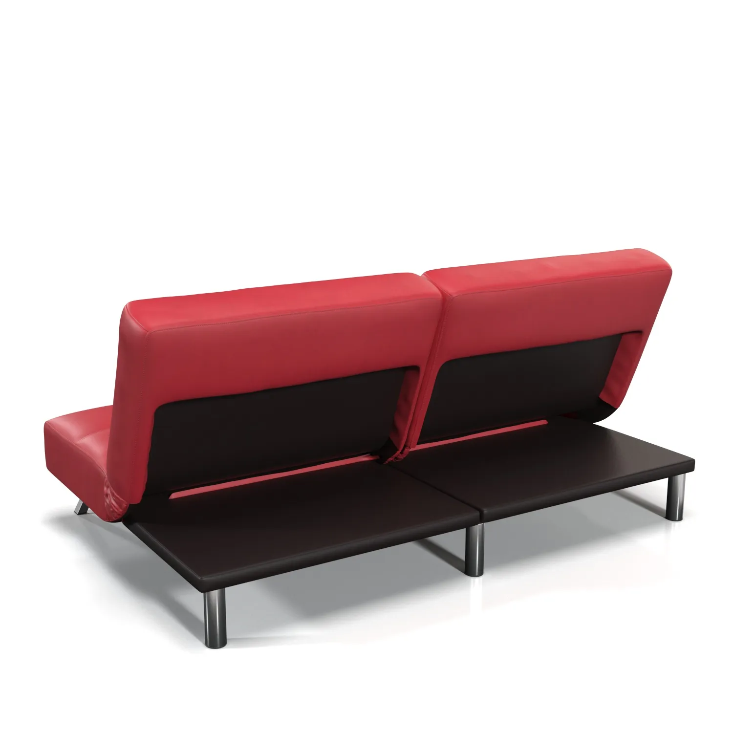 Aspen Leather Convertible Futon PBR 3D Model_06